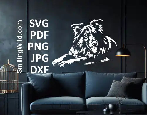 Rough Collie DXF and png – Perfect for laser cutting and personalized accessories