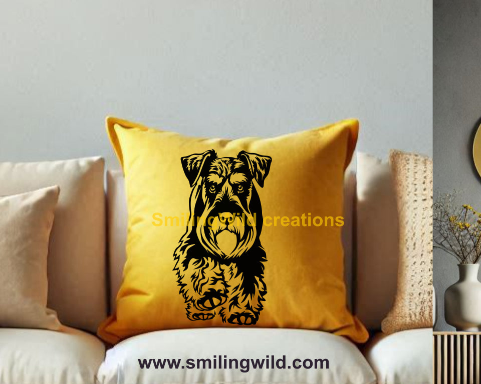 Walking Standard Schnauzer SVG PNG Vector - Laser Cut File for Crafting and Decor