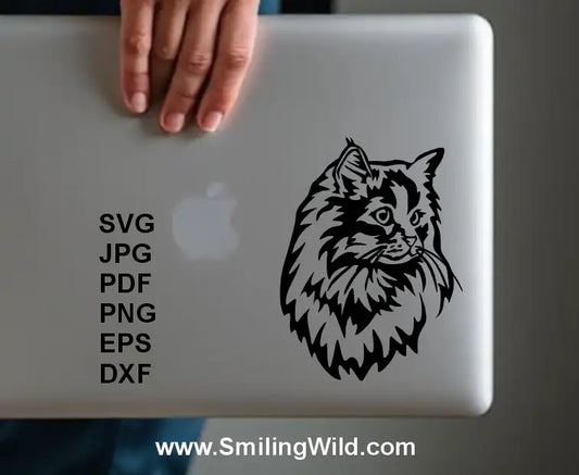 Siberian cat clipart for pet logo designs, Cricut crafts, and personalized gifts