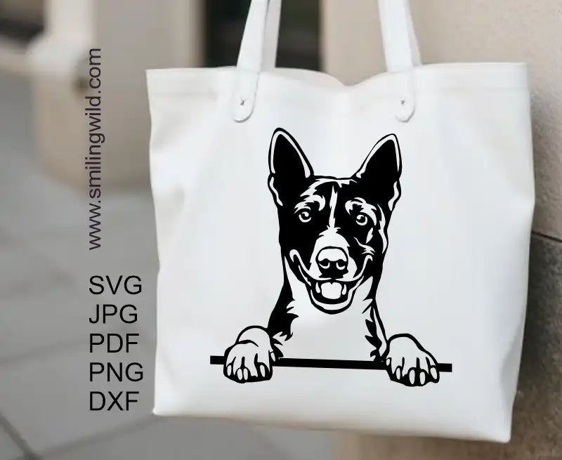 Basenji dog graphic cut file – SVG PNG DXF digital design for crafts