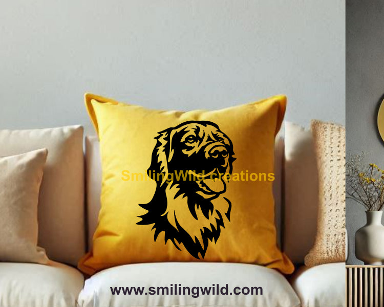 Smiling Hovawart face design in SVG and PNG formats for DIY projects and creative home decor