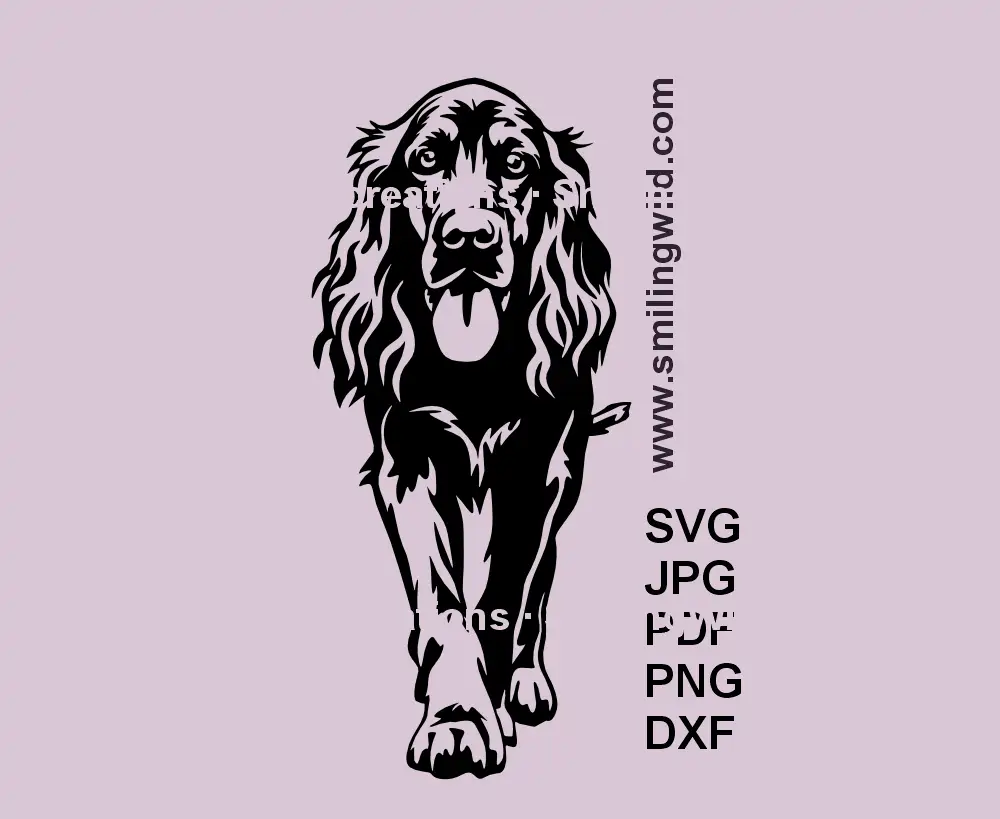 Walking and Smiling Irish Setter SVG for Cricut and engraving projects