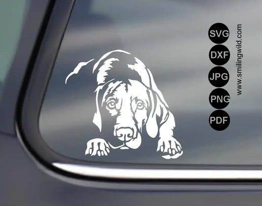Vizsla svg and png stencil-ready vector art for glass etching and laser engraving.