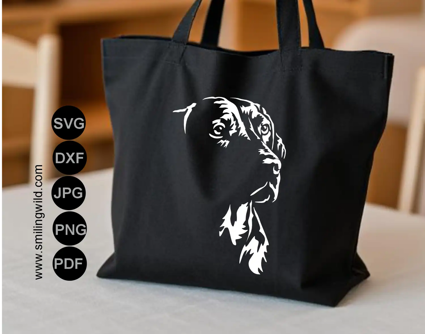 White Vizsla svg, png, dxf cut file of a hungarian hunting dog for Cricut and high-contrast vinyl decals