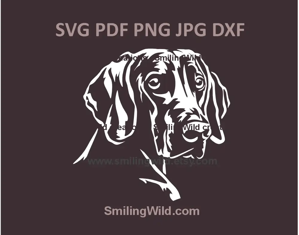 Weimaraner hunting dog SVG, PNG, DXF vector clipart file for Cricut and laser engraving