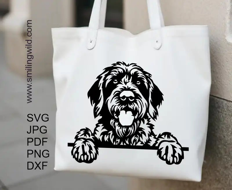Preview of the svg and PNG files included with the wirehaired pointing griffon cutting file set, showcasing the available file structure.