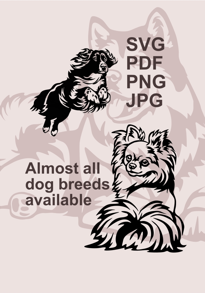 Dog black svg files