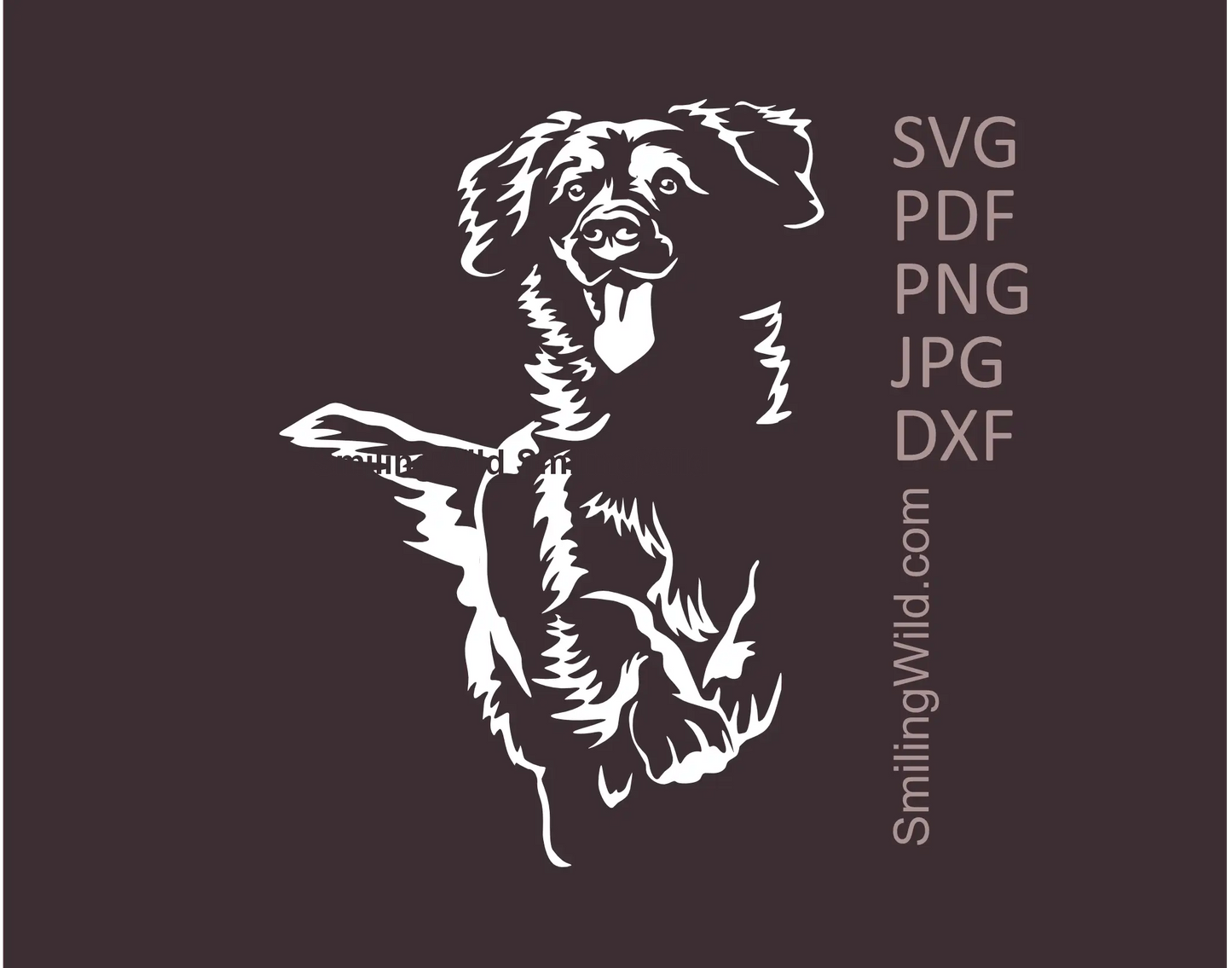 Toller Dog SVG-Vektorgrafik – Weiße Datei zum Schneiden