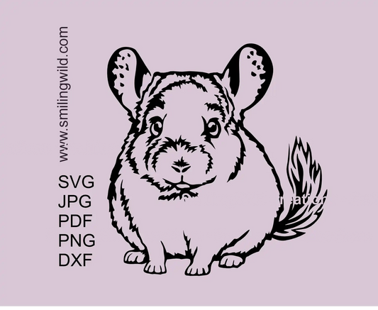 Chinchilla SVG PNG DXF Clipart Image - Vector Cutting File