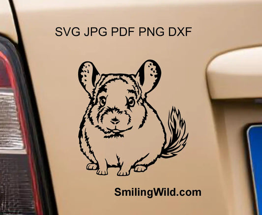 Chinchilla SVG PNG DXF Clipart Image - Vector Cutting File
