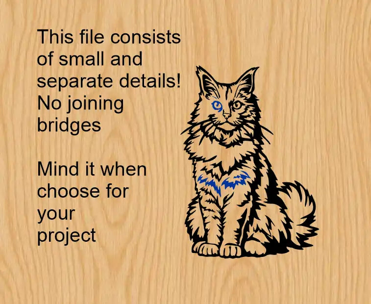 Maine Coon Cat SVG, DXF vector Graphic - Cat Cutting File