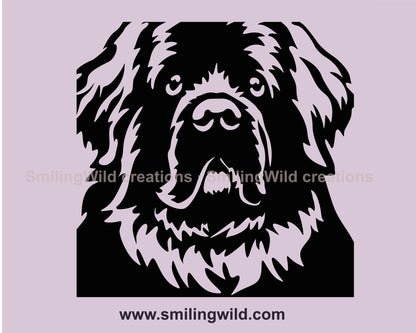 Peeking Neufundland Svg Gesicht Porträt Vektor ClipArt Porträt, Hund Svg