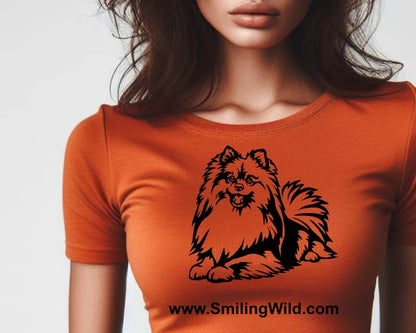 German spitz printed on clothes for sample