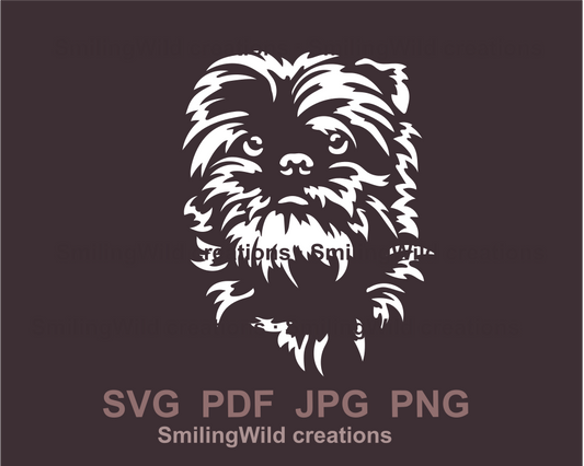 white affenpinscher art  portrait