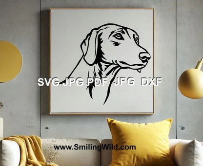 Azawakh Hunting Dog Clipart Design – Versatile Black Sighthound SVG for Cricut, Laser Cutting & Crafting projects