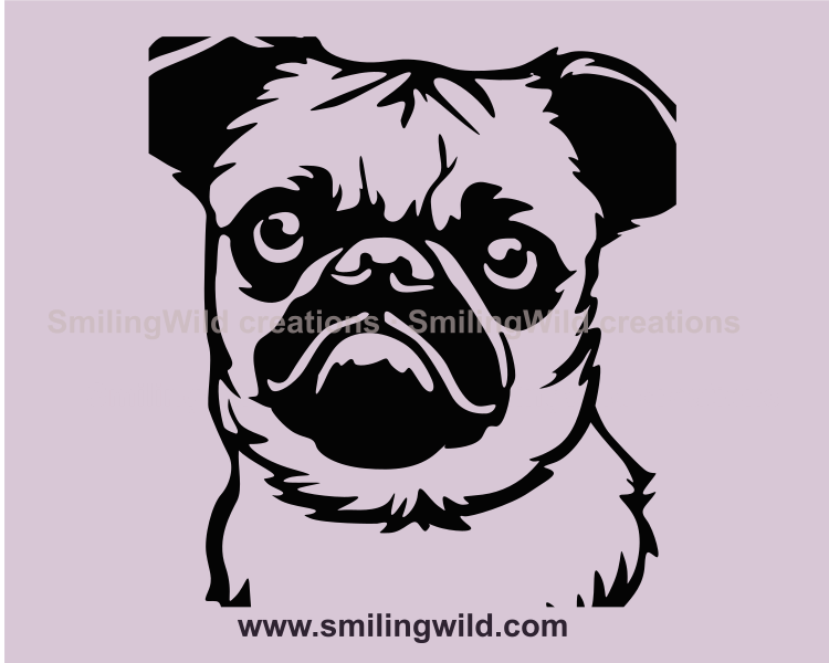 brussels griffon brabancon face in vector graphic digtal file