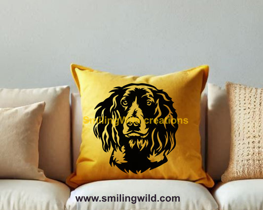 german spaniel known as  Deutscher Wachtelhund cuttable vector design