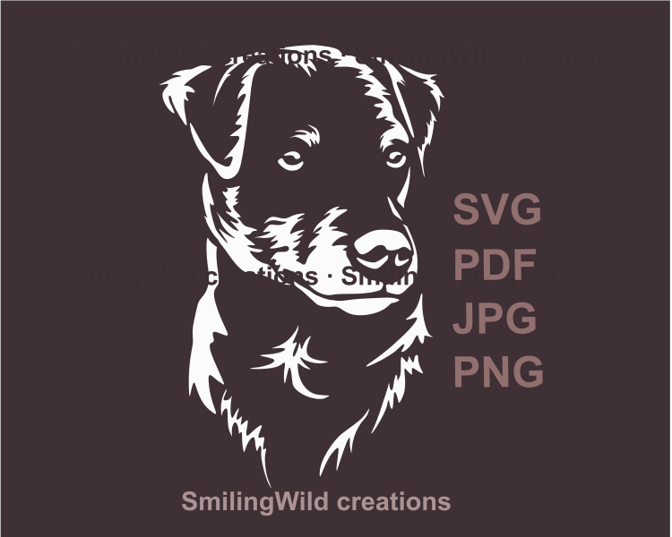 german hunting terrier svg png vector clip art white graphic image