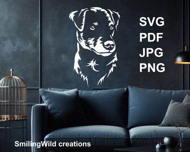 german hunting terrier svg uniwule pet portrait design on a wall decor