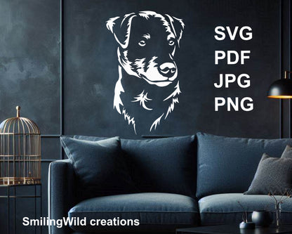 german hunting terrier svg uniwule pet portrait design on a wall decor