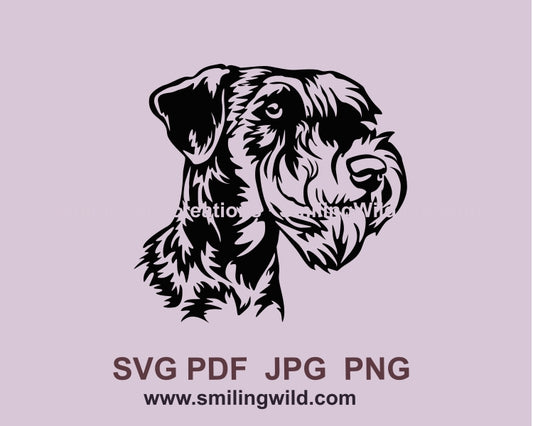 Cesky terrier svg vector clip art file, dogsvg