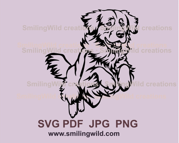 Golden retriever svg vector graphic