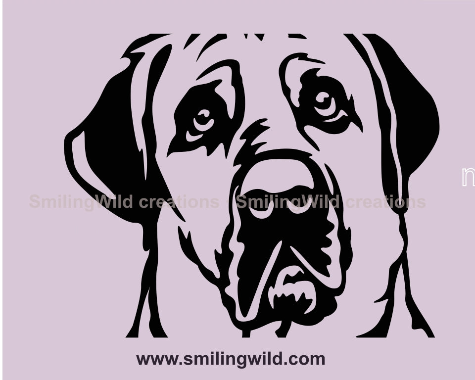 Broholmer svg dog vector graphic clip art, Broholmer digital vector graphic file