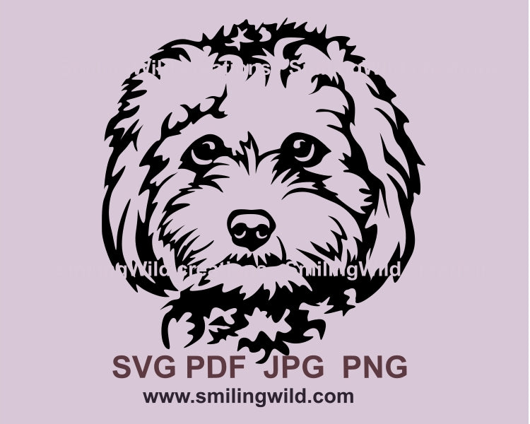 Cavapoo SVG, Vektor Clip Art, digitales Design, Hund SVG, digitale Kunst