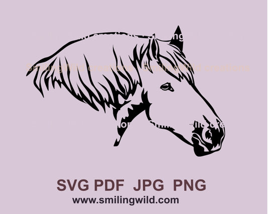 Belgian draft horse svg clip art cuttable design (Copy)