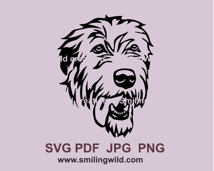 Irish Wolfhound SVG, schneidbare Vektordatei