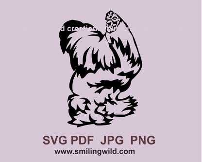 Brahma Huhn SVG Vektor Clip Art Design