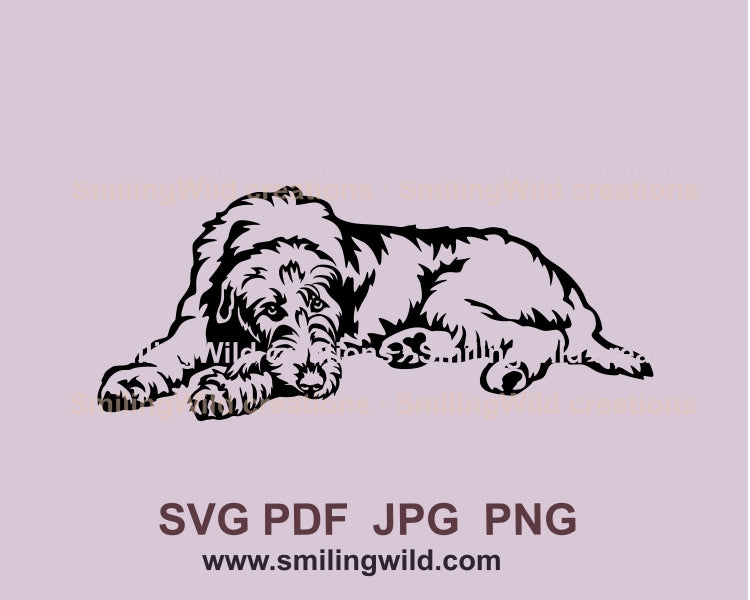 Irish woulfhound svg vector file