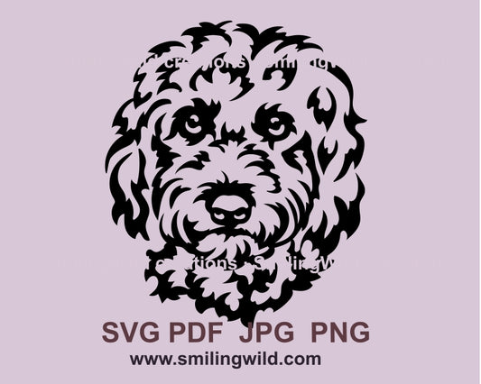 Cavapoo SVG, Vektor-Clipart, schneidbares Design, Hund SVG Grafik