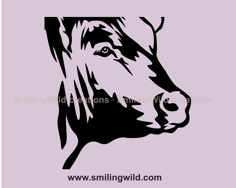 Black Angus SVG Vektordatei, Bulle schneidbare ClipArt