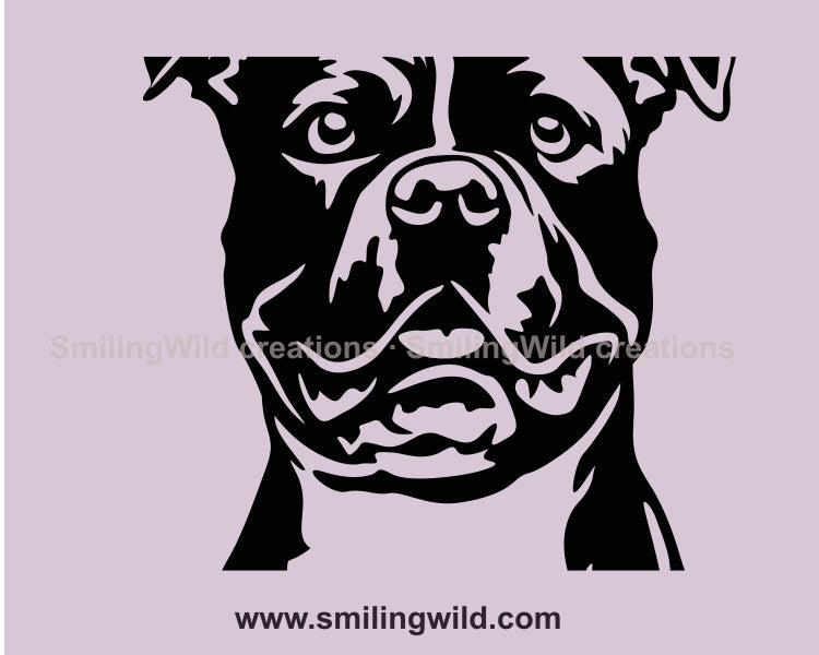 American pit bull terrier svg vector clip art