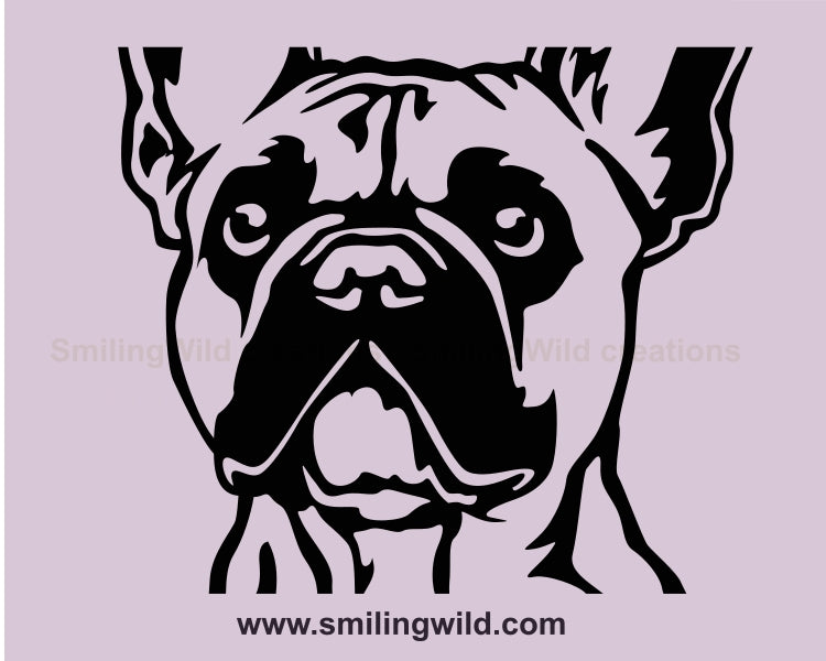 Französische Bulldogge SVG Clip Art Design, französische Bulldogge Vektor Grafikdatei