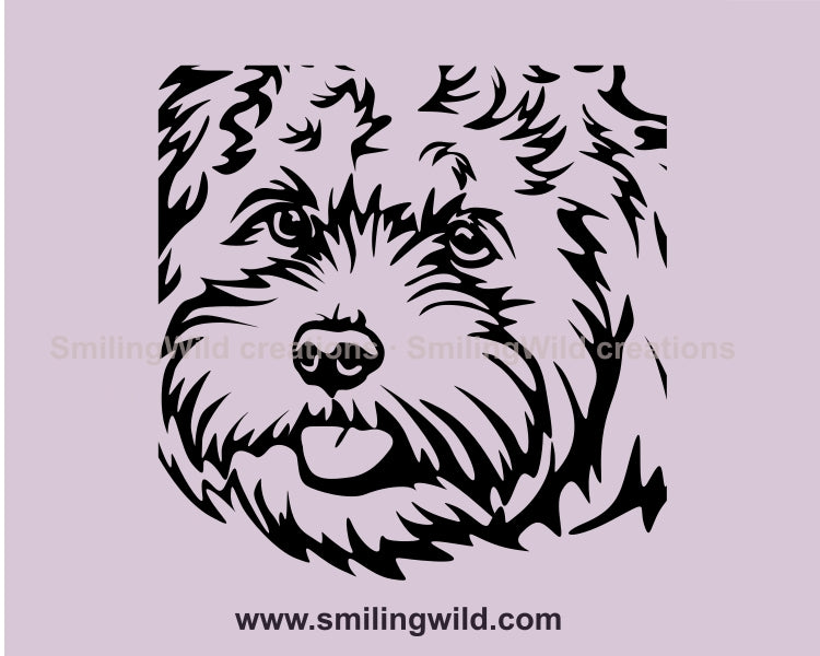 Cavapoo SVG, schneidbares ClipArt-Porträt