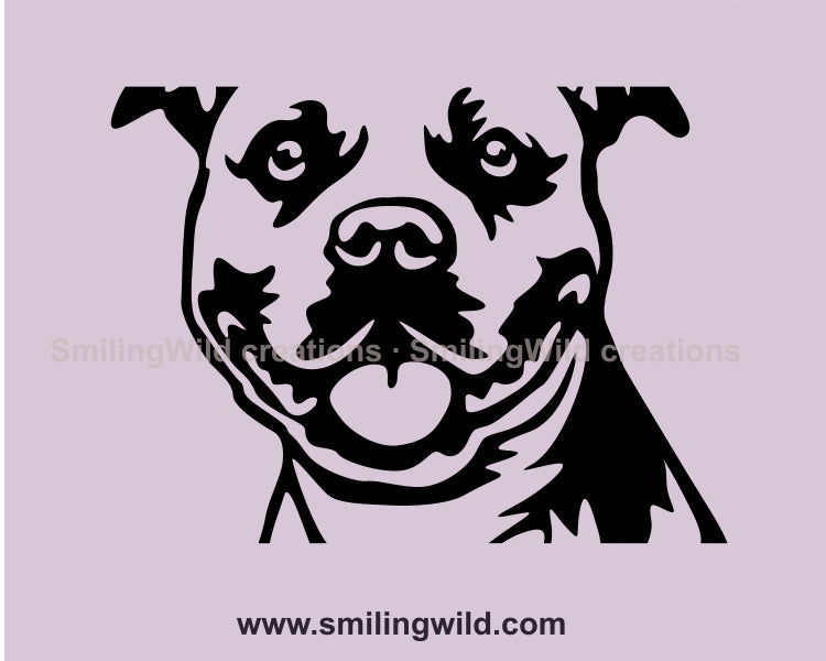 American Staffordshire terrier svg dog vector graphic clip art, Staffordshire terrier digital vector graphic file