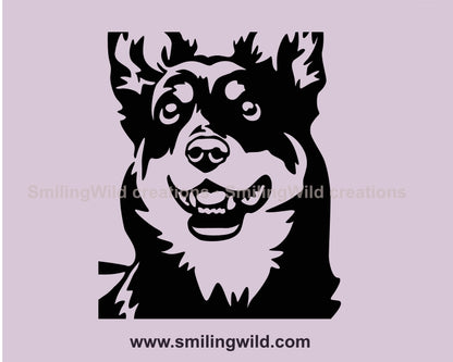 Australian kelpie svg dog clip art files, dog vector graphic digital design