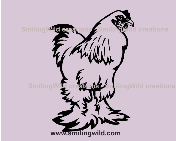 Brahma Huhn SVG Clip Art schneidbares Vektor Grafikdesign