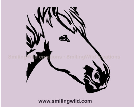 Belgian draft horse head SVG & PNG clipart cuttable design