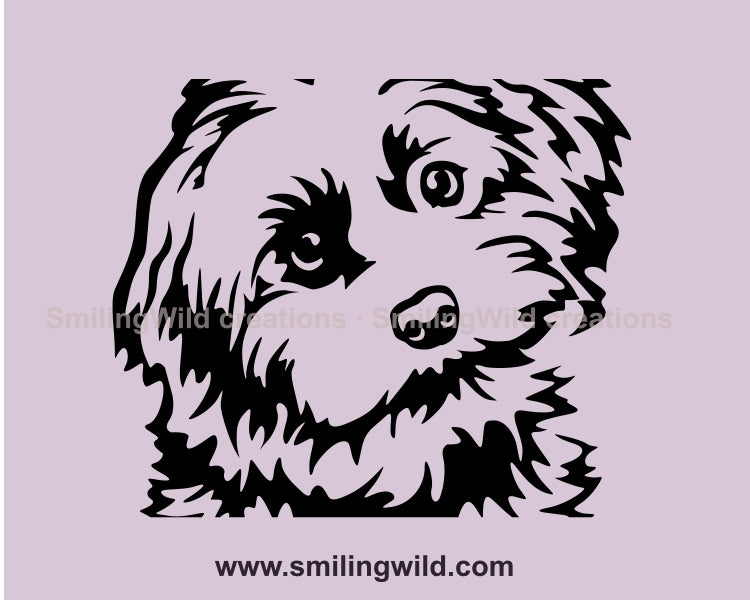 Cavapoo svg cuttable vector clip art file – Smiling Wild svg clip art