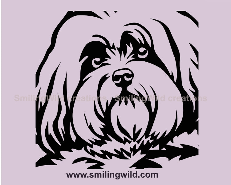 Coton de tulear svg dog vector graphic clip art