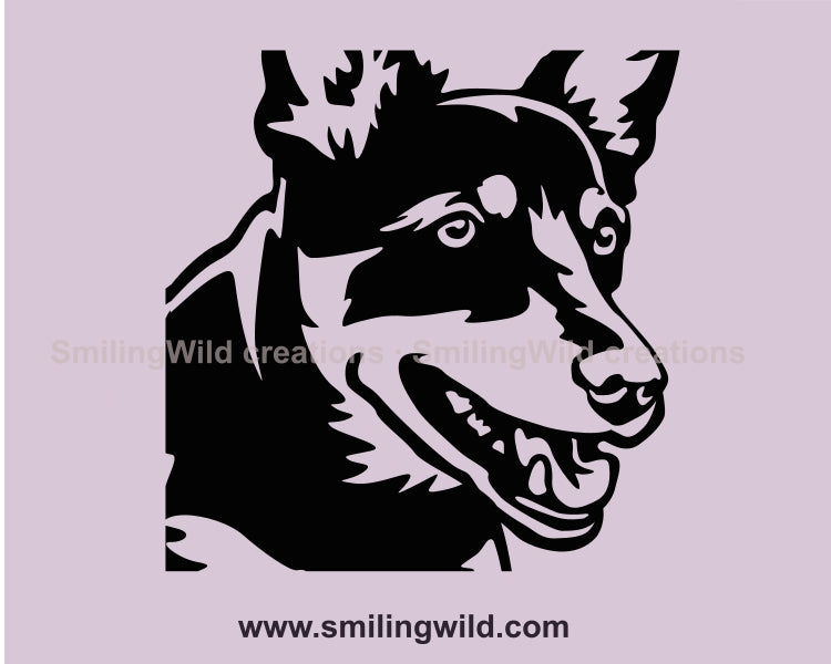 Springender australischer Kelpie SVG Hund ClipArt-Dateien, Hund Agilität Sprung Vektor Grafik digitales Design