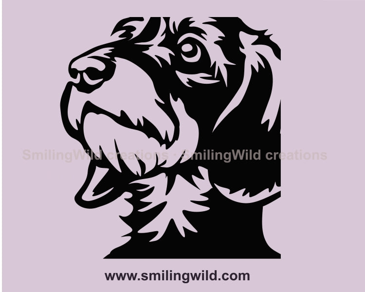 Wire Haired Dachshund svg vector graphic file, dog svg clip art