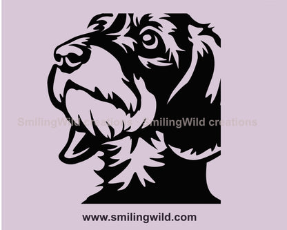 Wire Haired Dachshund svg vector graphic file, dog svg clip art