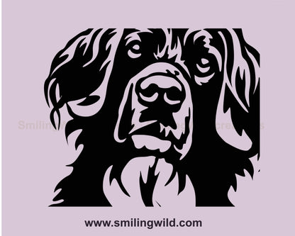 Stabyhoun dog svg clip art portrait, stabyhoun vector graphic file