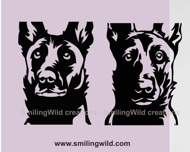 Dutch shepherd svg dog vector clip art