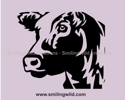 Belgian blue cow svg vector file, Belgian blue cattle clip art cuttable design