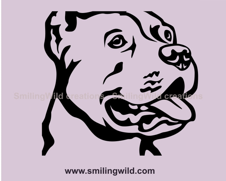 Amerikanischer Pitbull Terrier SVG-ClipArt